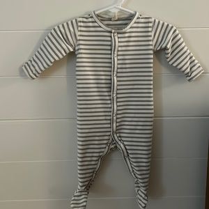 0-3 mon. Quincy Mae striped footie sleeper